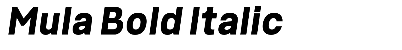 Mula Bold Italic